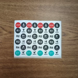 Telecrane Directional Legend Labels - Circles
